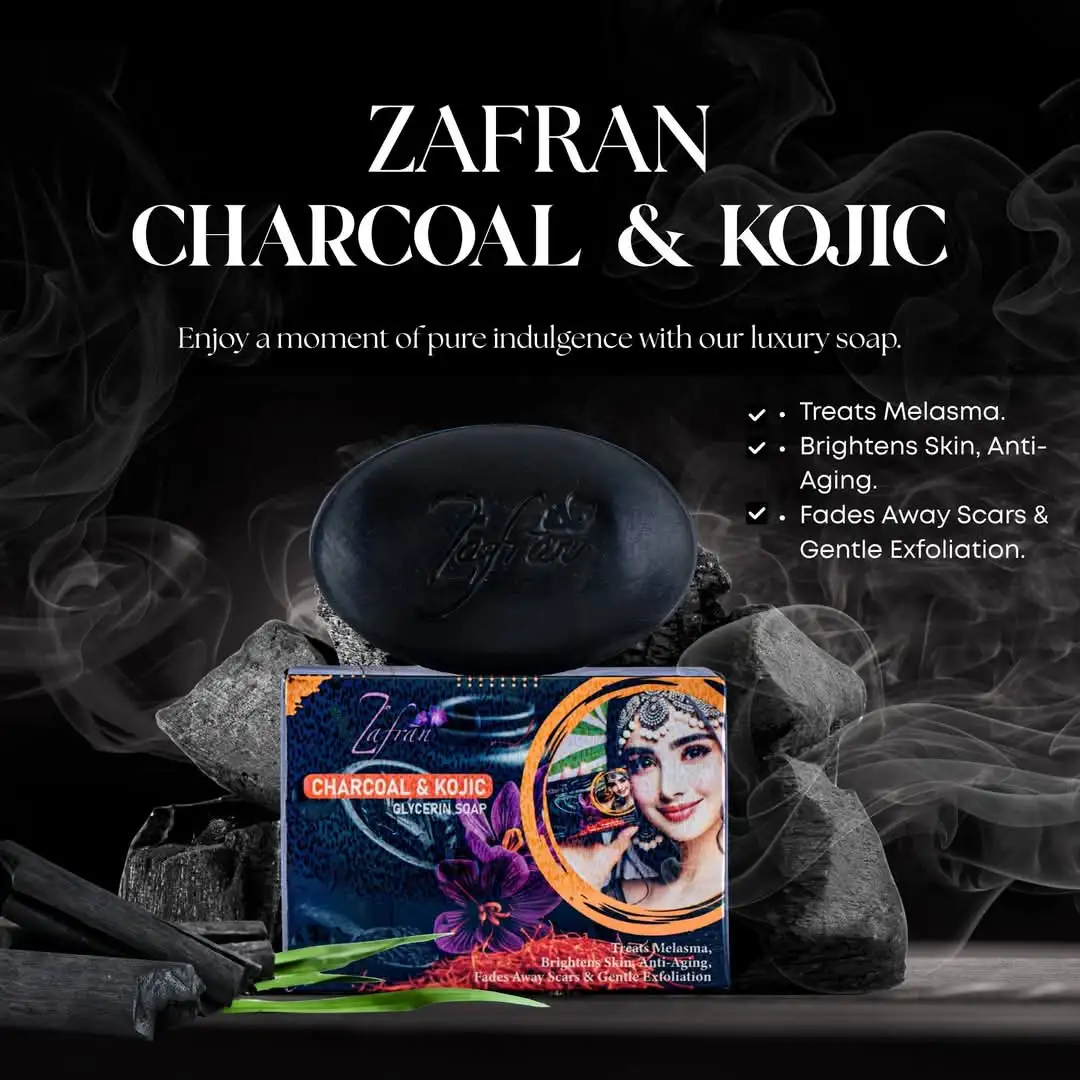Zafran charcoal & kojic Soap